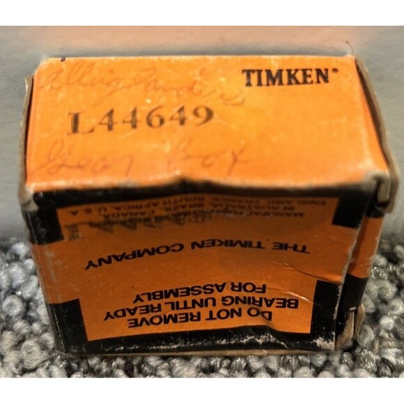 TIMKEN MODEL # L44649 TAPERED ROLLER BEARING THRUST BEARING MADE IN THE USA - Picture 3 of 9